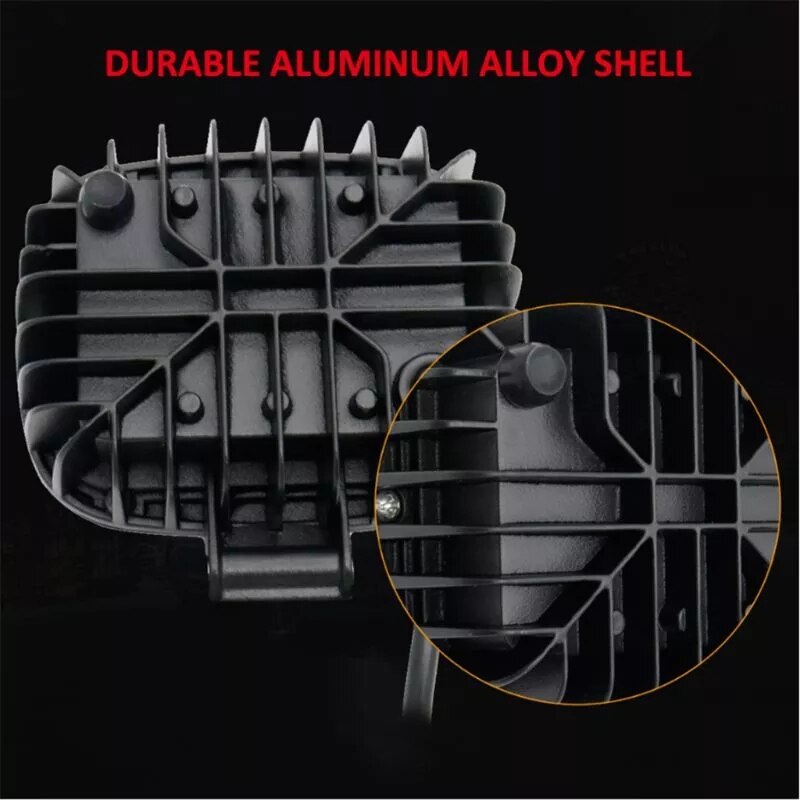 5 Inch 30W Ronde Vierkante Flood Beam Led Werk Licht Voor Motorfiets Suv Auto 4X4 Truck Offroad 24V 12V Lichten Bar Draagbare Licht