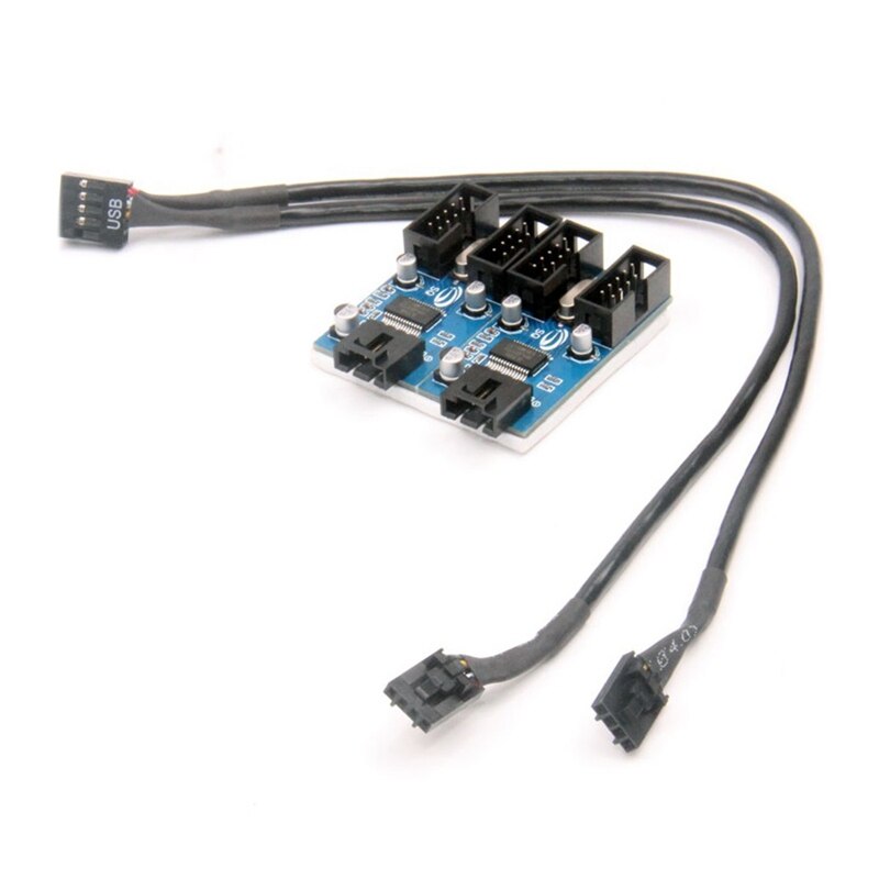 9 Pin USB Header Extension Kabel Karte Desktop 9-Pin USB HUB USB 2,0 9 Pin Stecker Adapter: Default Title
