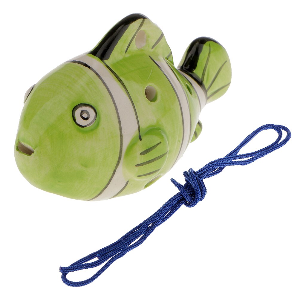 Instrument Fisch Form 6 Löcher Ocarina Keramik Mus... – Vicedeal