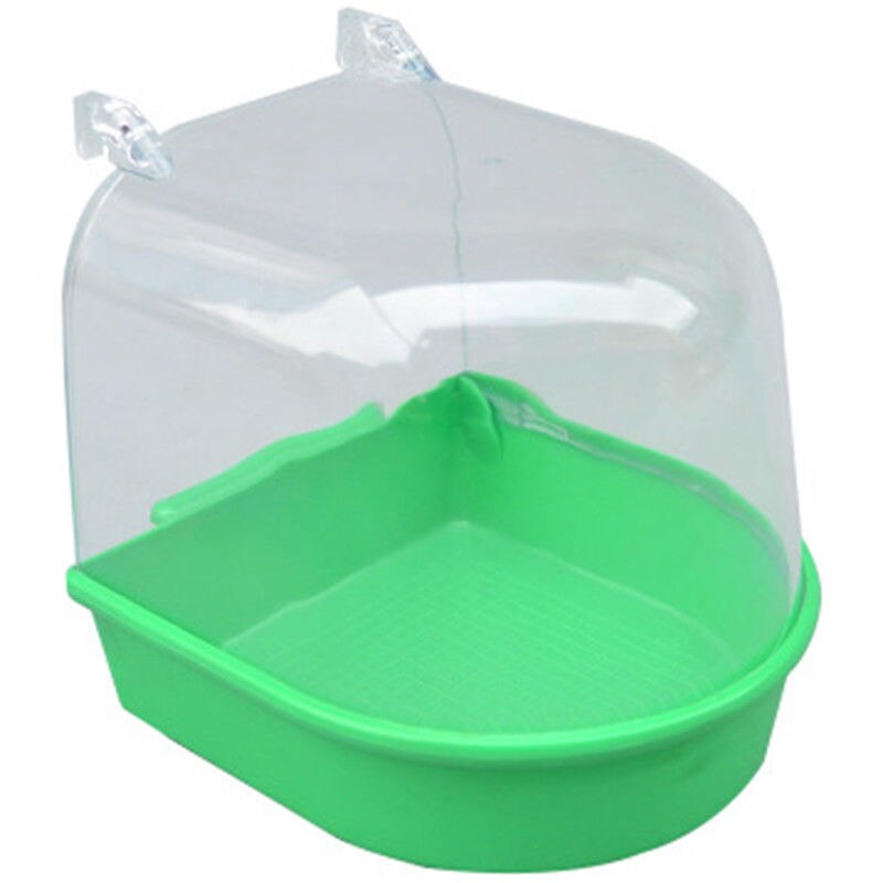 Clean Parrot Bird Bathtub Box Bird Bath Shower Standing Wash Box Hanging Cage