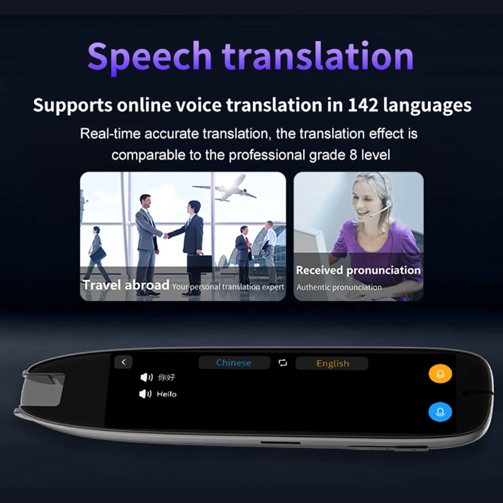 S65Profi Wörterbuch Übersetzung Kuli Scan Leser Gerät Text scannen lesen Übersetzer WiFi/BT Verbindung Online Foto Übersetzen