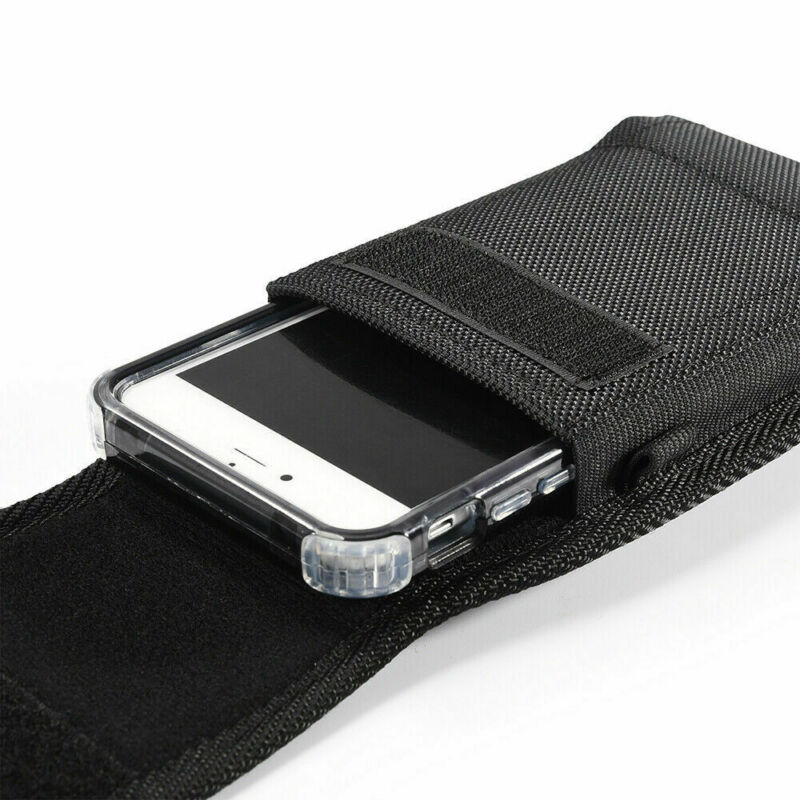 Unisex bærbare mobiltelefoner deksel midjeveske herre kvinner uformell solid svart fanny pack veske