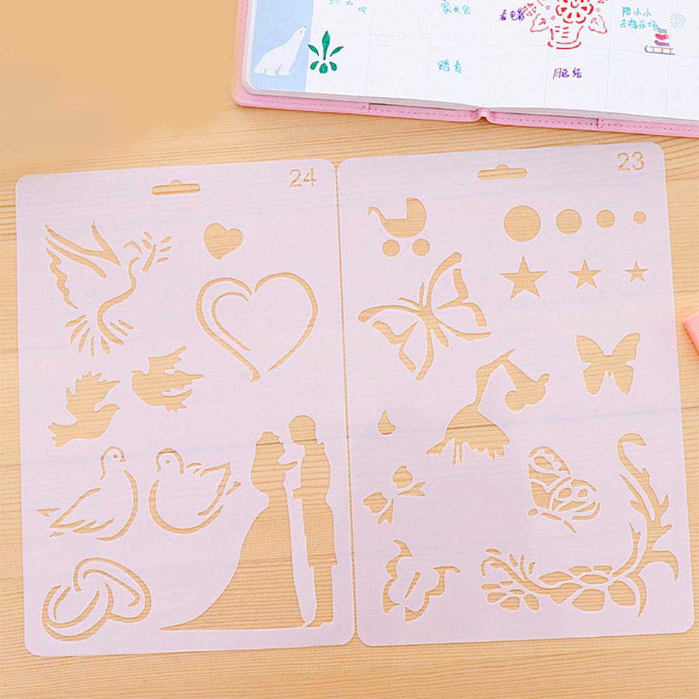 Kant Thema Hollow Heerser Stencils Voor Diy Scrapbooking Plastic Tekening Gereedschappen Fotoalbum Journal Schilderen Template R20