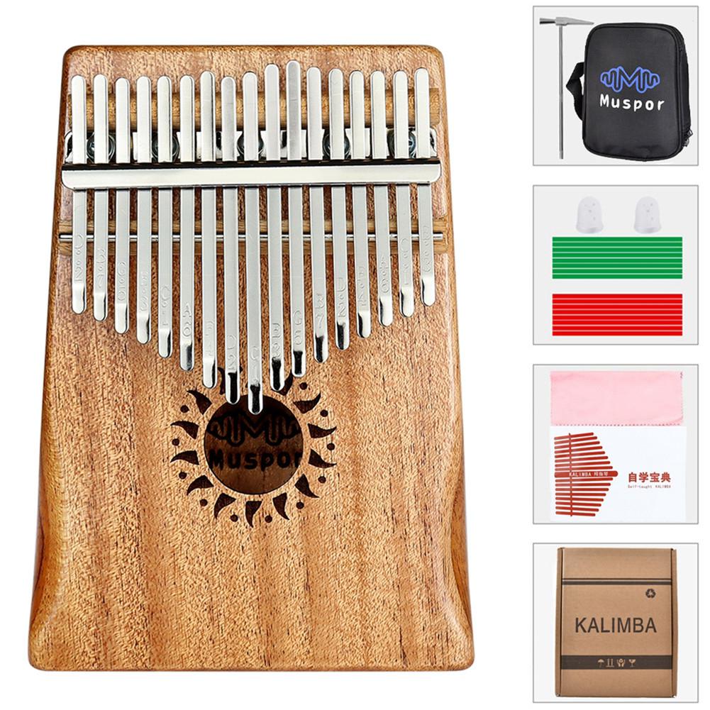 17-schlüssel Mahagoni Kalimba Daumen Klavier Mbira Sanza Afrikanische Holz Finger Daumen Klavier mit Mbira fallen Finger Tastatur Instrument