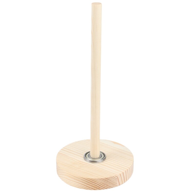 Yarn Holder Wooden Spinning Knitting Tools Crochet Accessories Stand Sewing Thread Spool Wool Ball Winder Rotation Retail