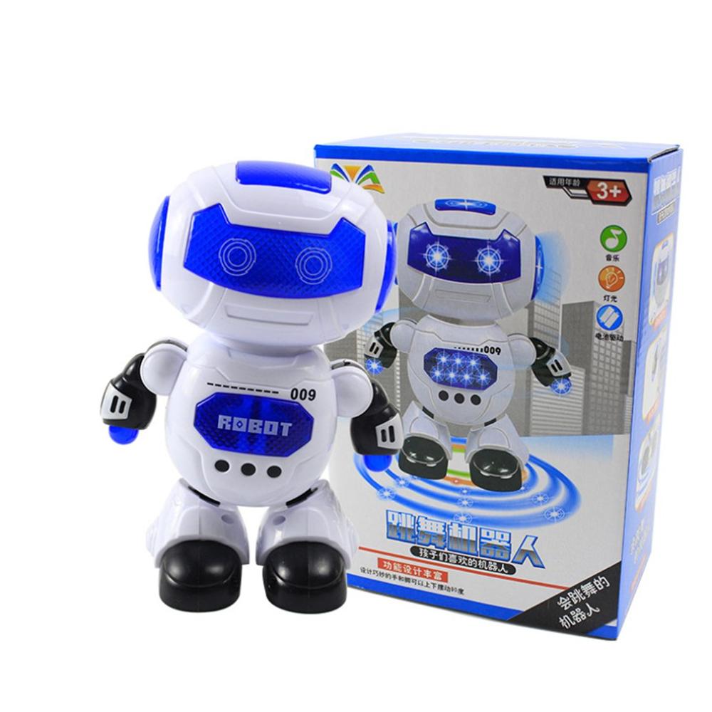 Children'S Toy Robot Neutral Plastic Music Infrared Glow Vocalization 360 Degree Cool Stunts Rotating Wheel: Swing robot