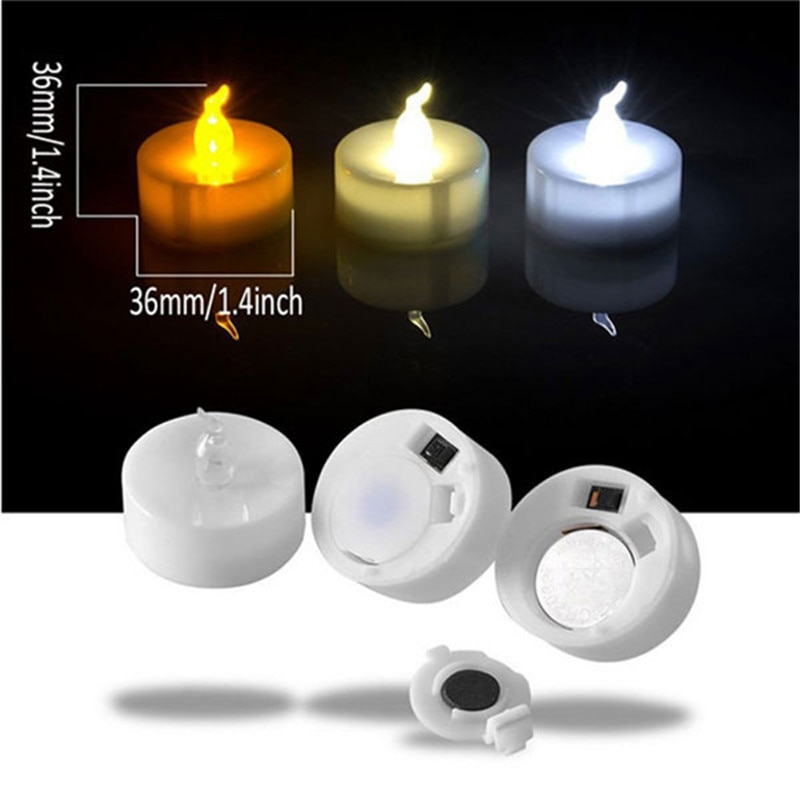 Velas led decorativas, 12 Uds., Ultra brillantes, pequeñas, para especial feliz cumpleaños, Mini luz LED con forma de vela pequeña parpadeantes
