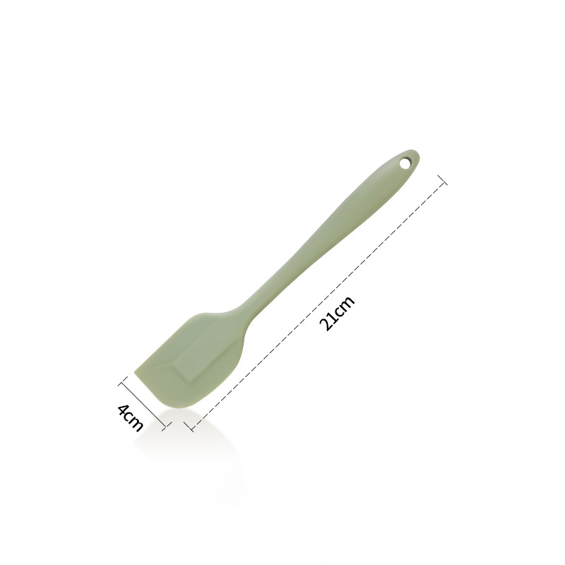 Silicone Spatula Pastry Cake Scraper Butter Spreader Kitchen Cooking Baking Accessories Heat-Resistant Utensils Tools Food Grade: small green