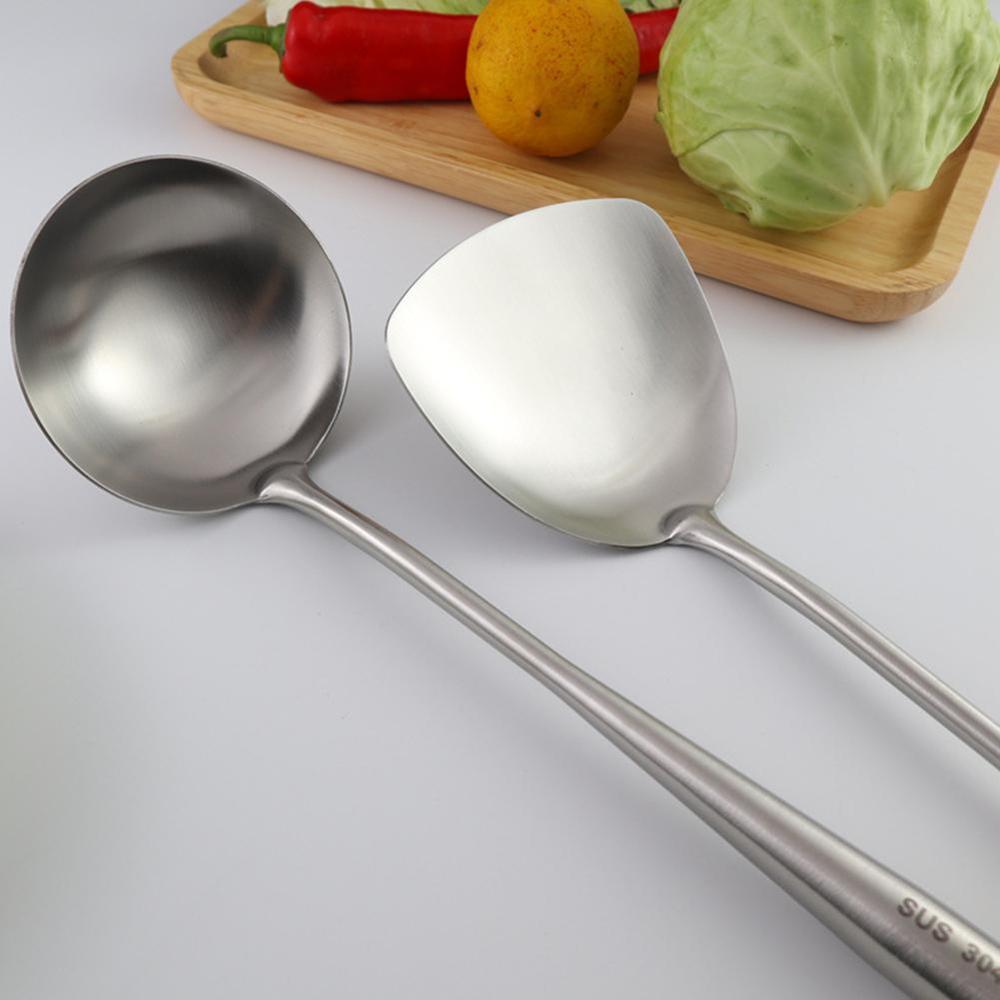 1Pcs Kitchen Wok Spatula And Ladle Tool Set 17 Inches Steel Too Kitchen To Wok Bar Easy For Wok Clean Spatula Spatula N7B1