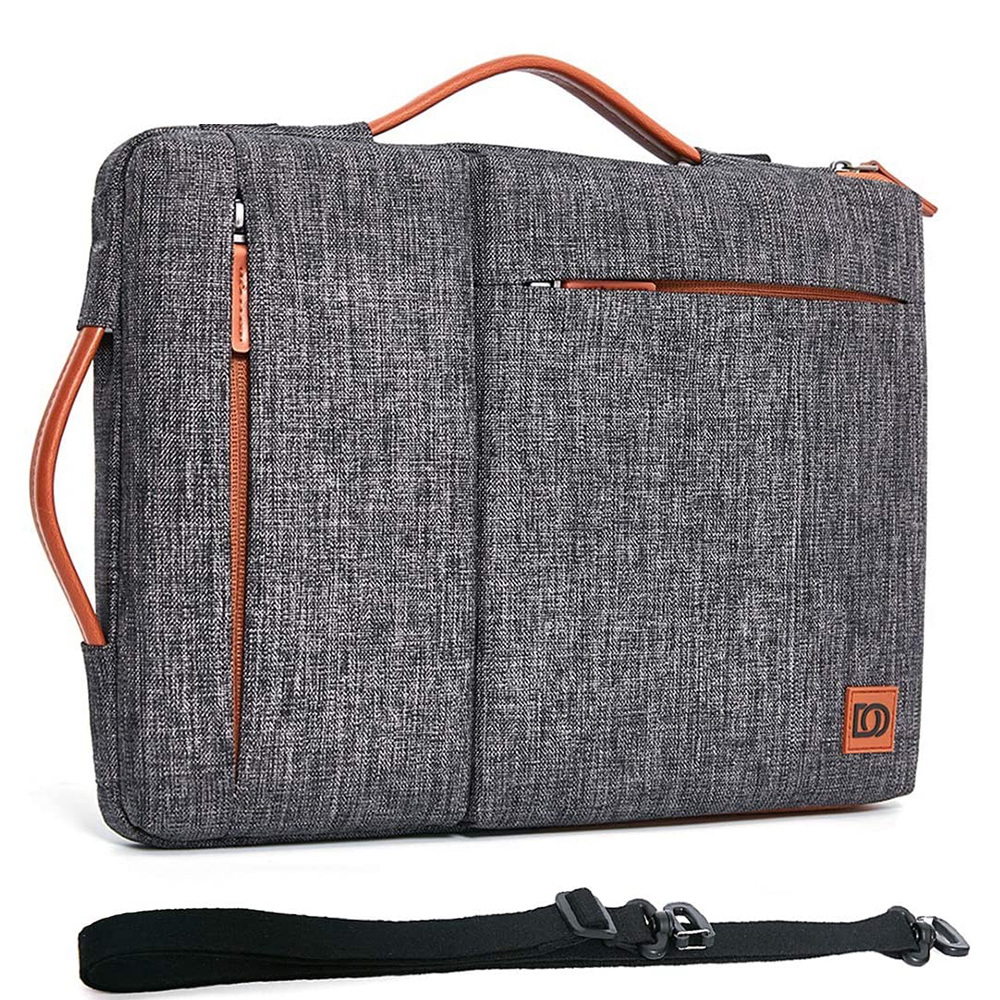 Multi-use rem laptop taske med 2 håndtag til 10 " 13 " 14 " 15.6 " 17 "inch laptop stødsikker computer notebook taske, grå