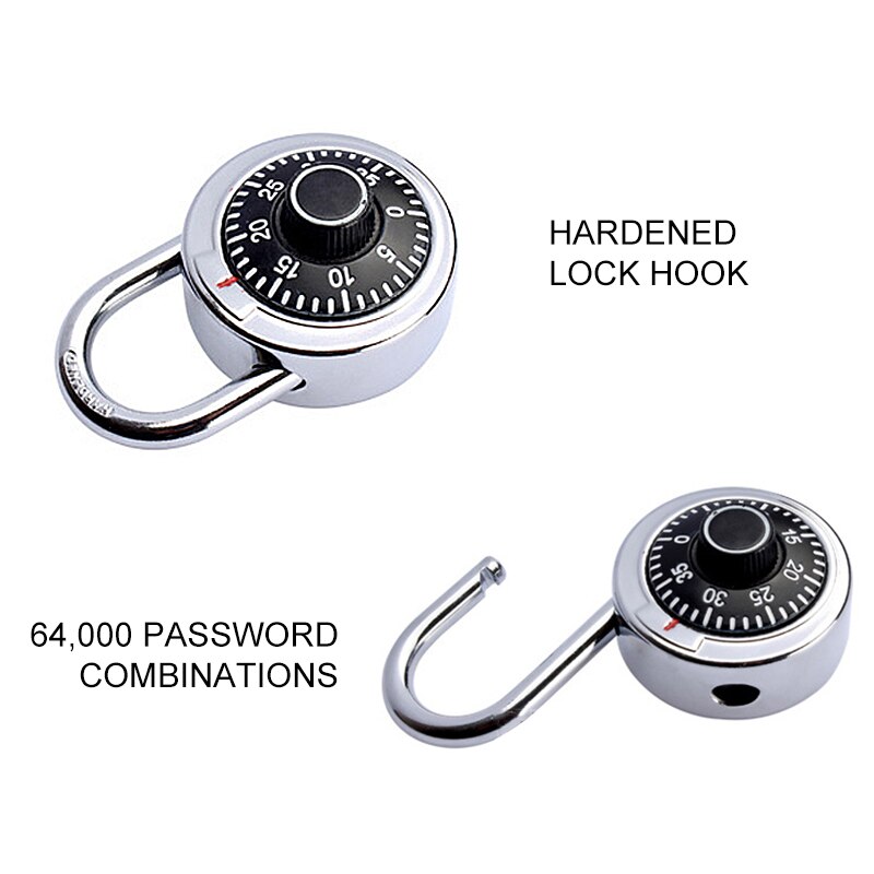 Code Lock Round Dial Number Padlock Zinc Alloy Combination Rotary Padlock Door Lock Замок Навесной