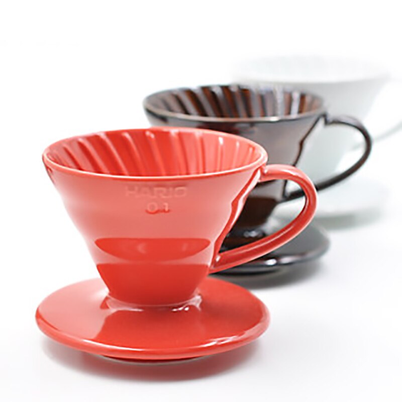 GUNOT Keramik Reusable Kaffee Tropf Filter Tasse Wärme Beständig V60 Stil Kaffee Tropf 2/4 Tassen Separaten Ständer Für kaffee Topf