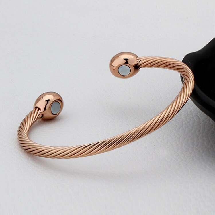 Vintage pure copper Magnetic bracelet bangle Solid Copper bracelet Healing Healthy Energy Power bracelet Twisted Chain for women