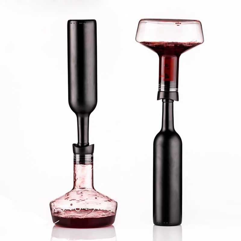 Vinkaraffel, til vinluftbelufter, hældetud, blyfri krystalklar glas, rødvinskaraffel, juicebeholder, vinkaraffel