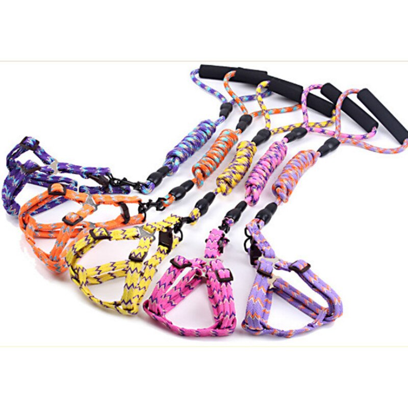 Pet Supplies Leash Set Dog Harness Nylon Pet Leash Chest Strap Foam Handle Safety Suitable For Large Medium Small Dogs