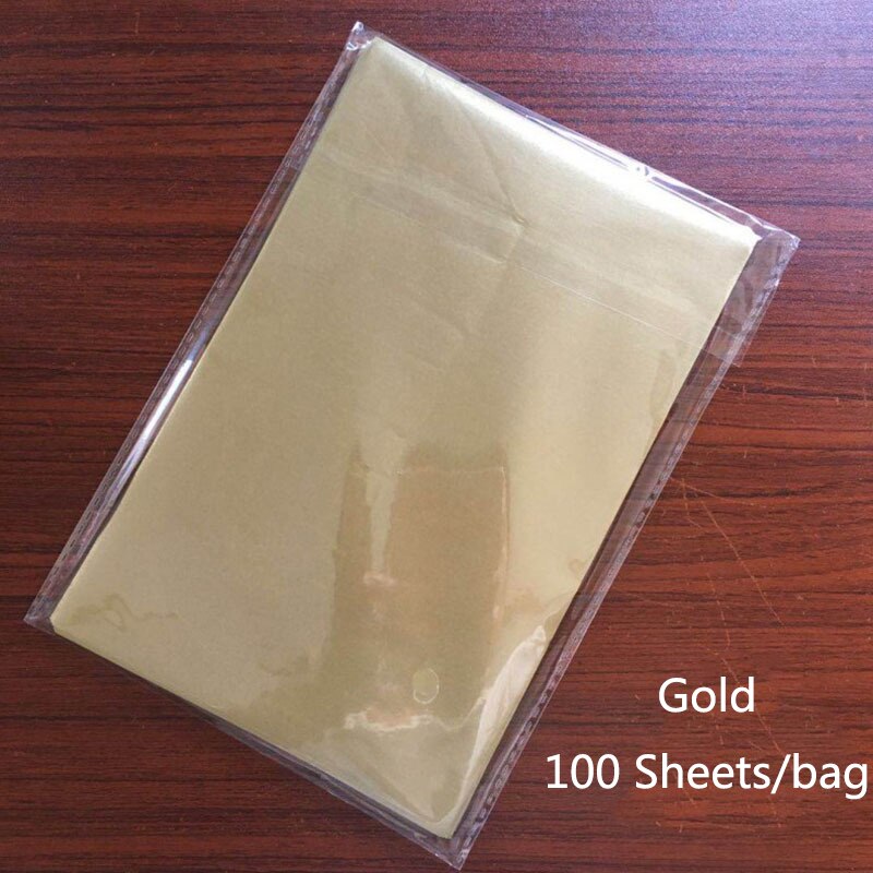 100 arkuszy/worek A5 papiery do pakowania Retro kolorowy nadruk bibułka zakładka pakowanie prezentów papiery kwiatowy prezent opakowanie DIY: Gold
