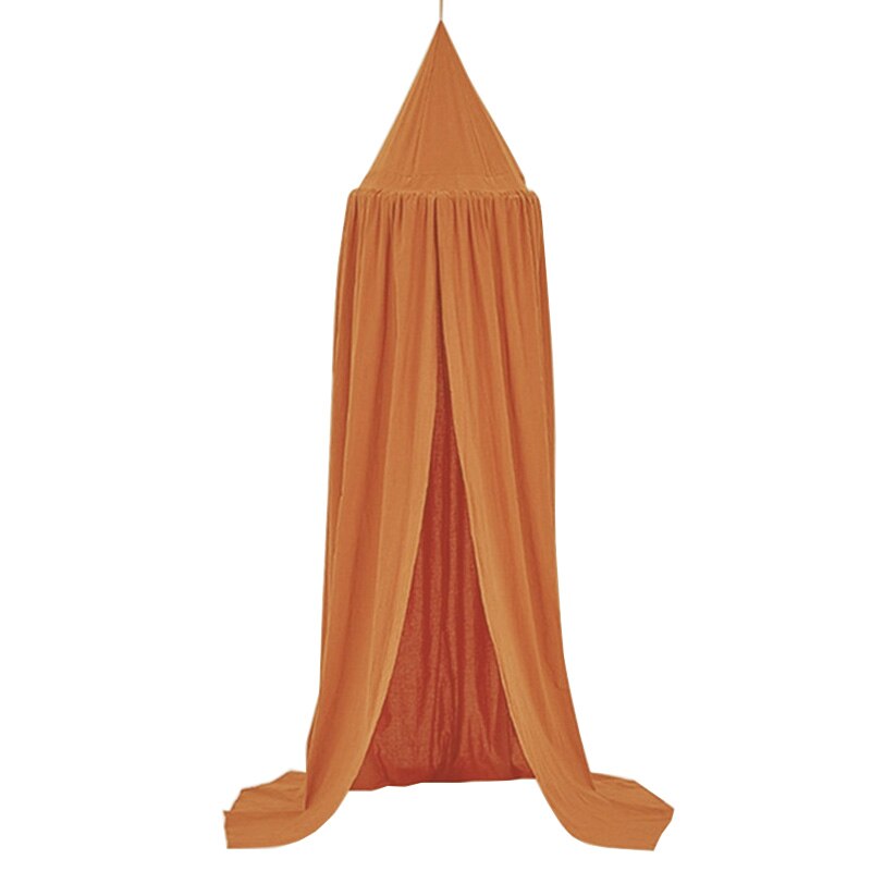 Play House Tenten Voor Kinderen Luifel Bed Gordijn Baby Opknoping Tent Wieg Kinderen Room Decor Ronde Hung Dome Klamboe bed Volant: Bruin