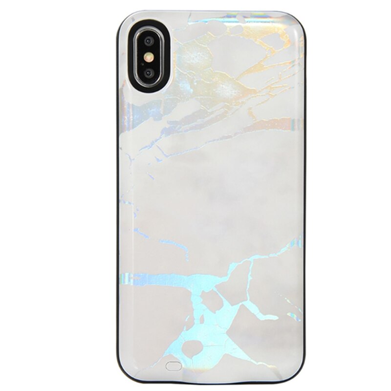 Power Case For iPhone 11 Pro X XR XS Max Smart Battery Charger Case For iPhone SE 6 7 8 Plus portable Power Bank marble