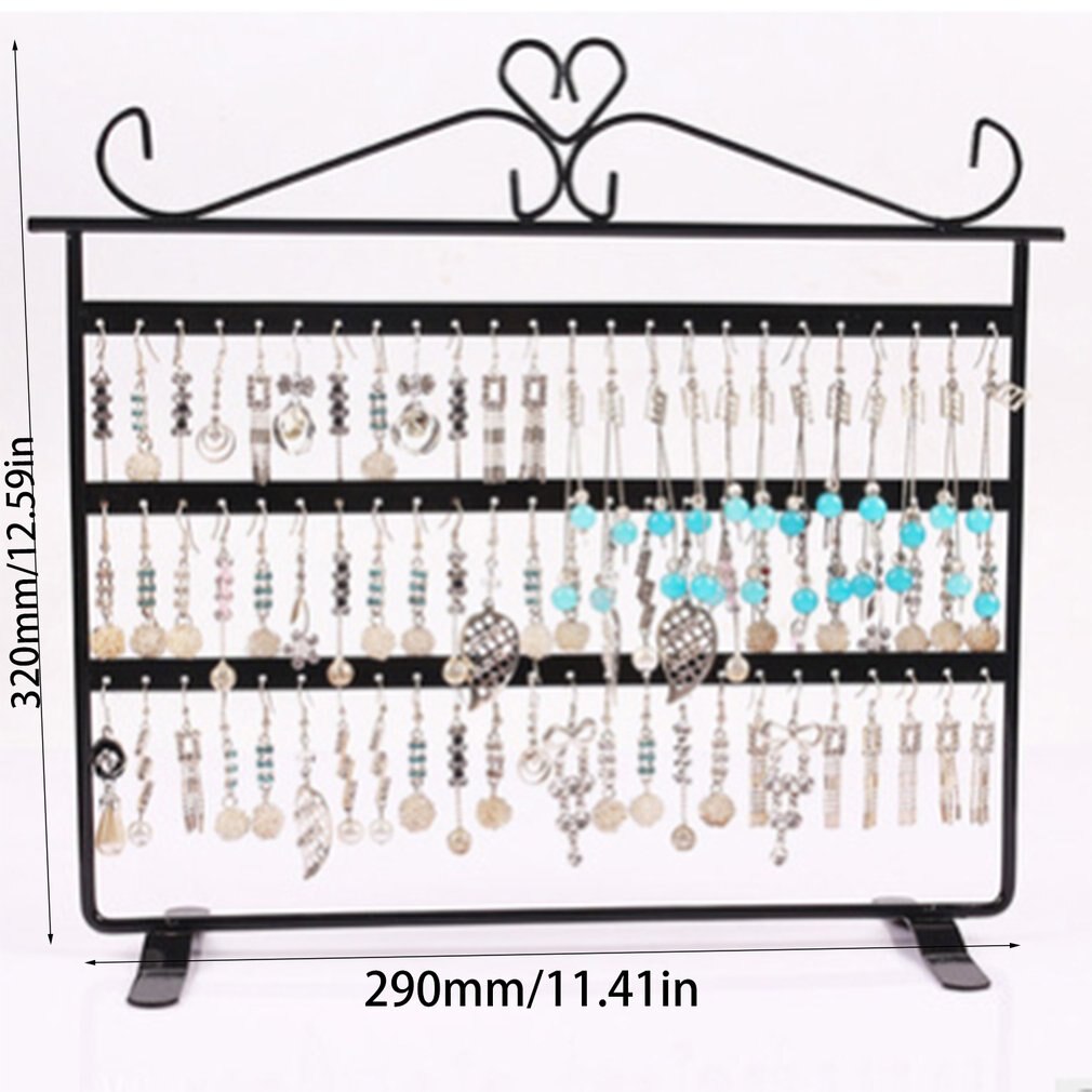 72 Gaten Oorbellen/Ketting/Oorstekers Sieraden Display Houder Stand Showcase Metalen Sieraden Organisator Rack Platte Oorbel Houder