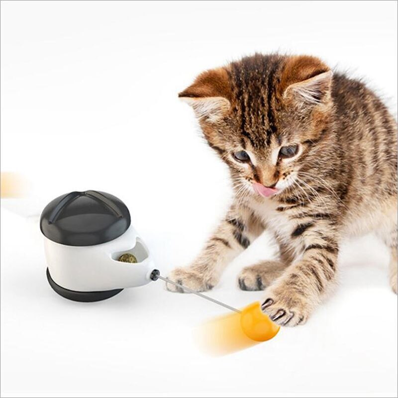 Smart Cat Toy With Wheels Automatic No Need Recharge Cat Toys Interactive Irregular Rotating Mode Funny Not Boring Cat Supplies