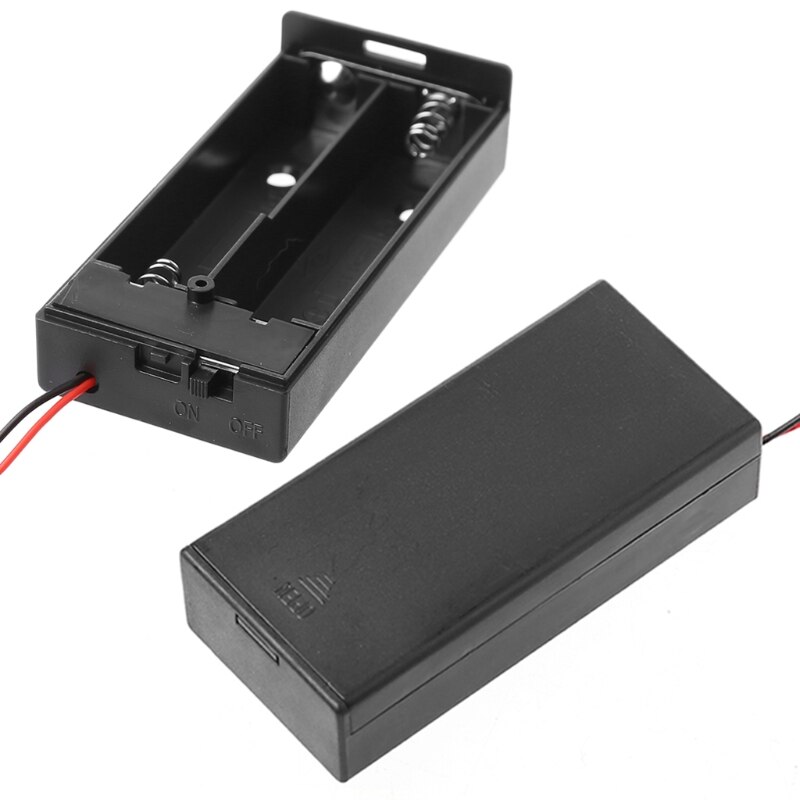 3.7V 2X18650 Batterij Houder Box Storage Case Container Met Kabel Aan/Uit Schakelaar