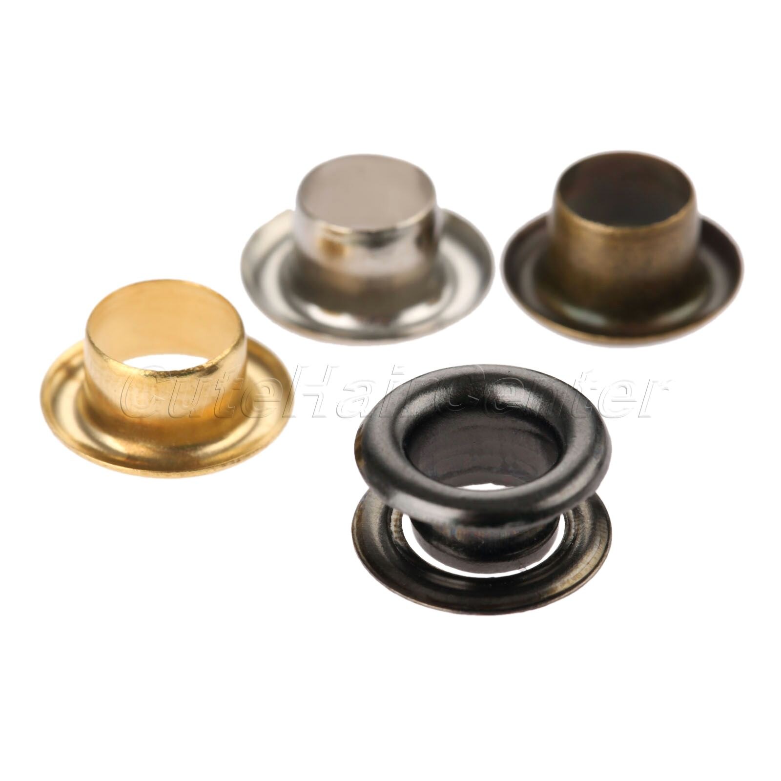 100 stk antikke bronse utklippsbok øyelinser indre metall sy syne til scrapbooking embelishment plagg klær øyne 5mm