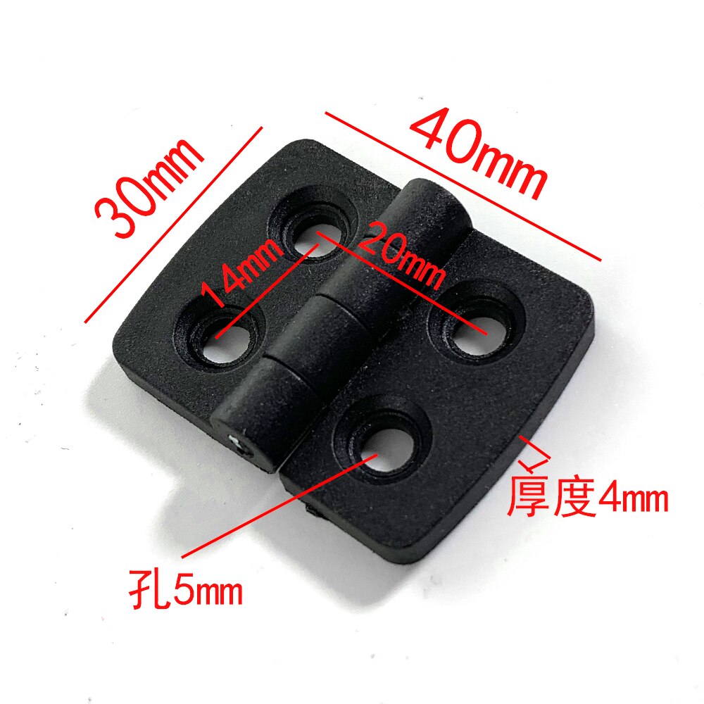 10pcs/Set Black Color Nylon Plastic Butt Hinge for Wooden Box Furniture Electric Cabinet Hardware: 3040
