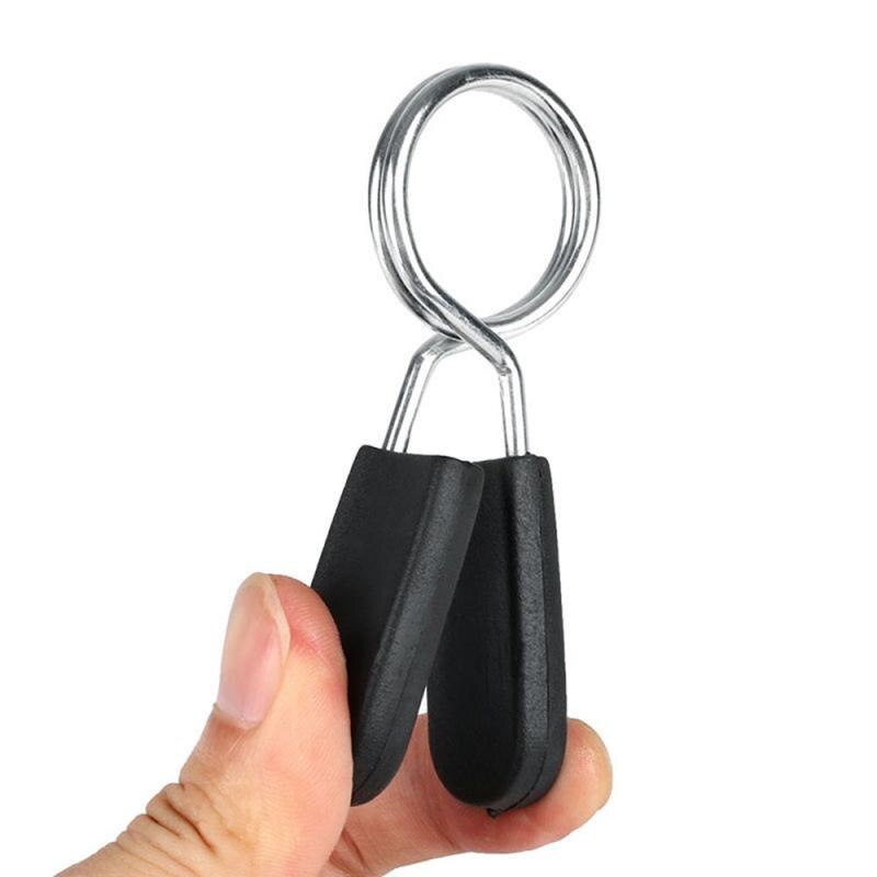 25/28/30mm Weight Spring Collar Clip Dumbbell Barbell Clamp Bar with Handle Ultra-soft Protective Cover Use Trainning Fitness