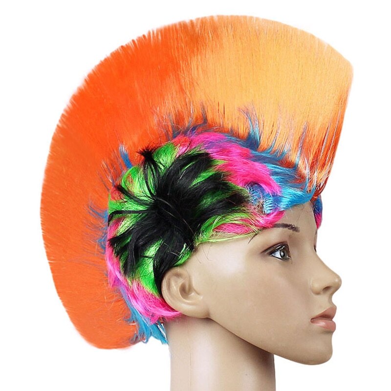 Party Hüte Regenbogen Punk Kostüm Stütze Lustige Schwanz Kamm Haar Hütte Halloween Clown Modellierung Maskerade Hütte für Erwachsene Jugendliche