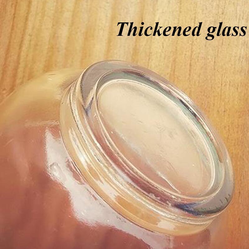 Thicken Glass Pickle Jar Lid Transparent Fruit Salad Bowl Kimchi Jar Lid Sealed Storage Tank Container Accessories Mixing Bowls