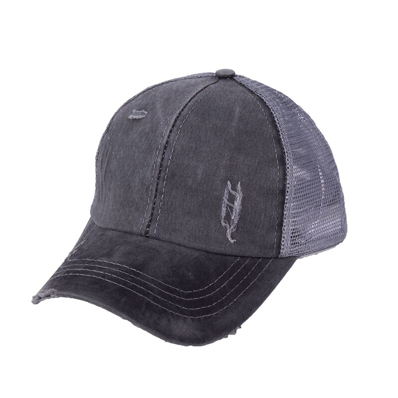 Cola de Caballo gorra de béisbol deportes al aire libre del sombrero del Snapback de parasol con protección UV de malla ajustable gorros de Hip Hop