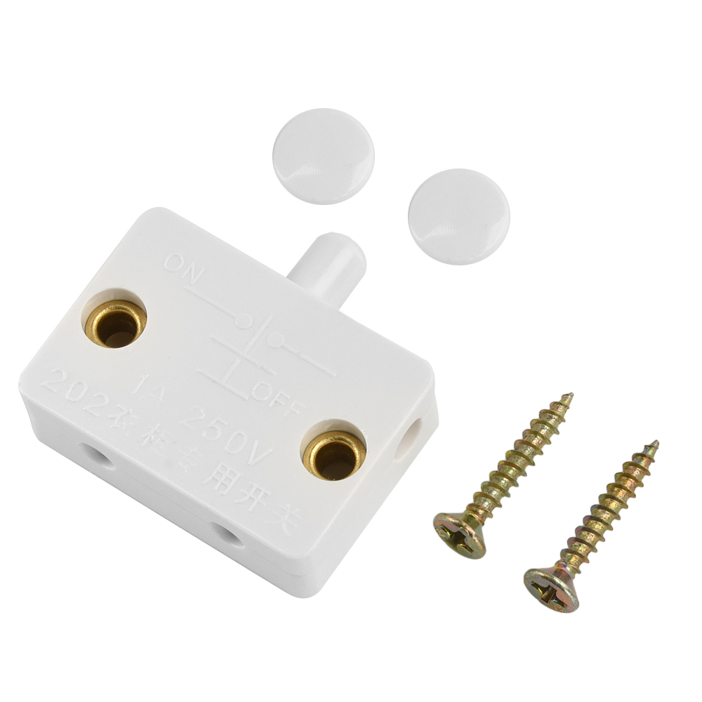 1A 250V Automatic Reset Switch Closet Cabinet Light Switch Household Cabinet Door Control Switch Wardrobe Light Switch: Bundle1