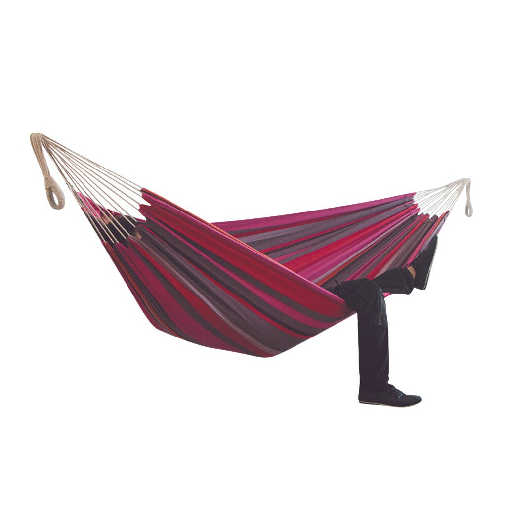 200*150cm hamock Two-person Hammock Camping Thicken Swinging Chair Outdoor Hanging Bed Canvas Rocking Chair Not with Hammock: A7