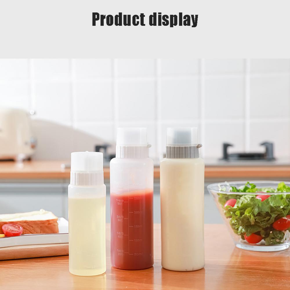 Bouteille de Sauce à presser transparente avec couvercle, avec couvercle, Sauce tomate, Sauce à salade, 5 trous, bouteille de miel