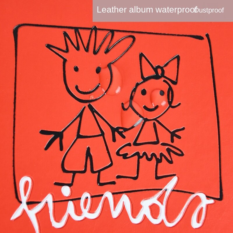 Album Insert-Type Family Album 5-Inch Leather Surface Photo Album 200 Children Baby Growth Album