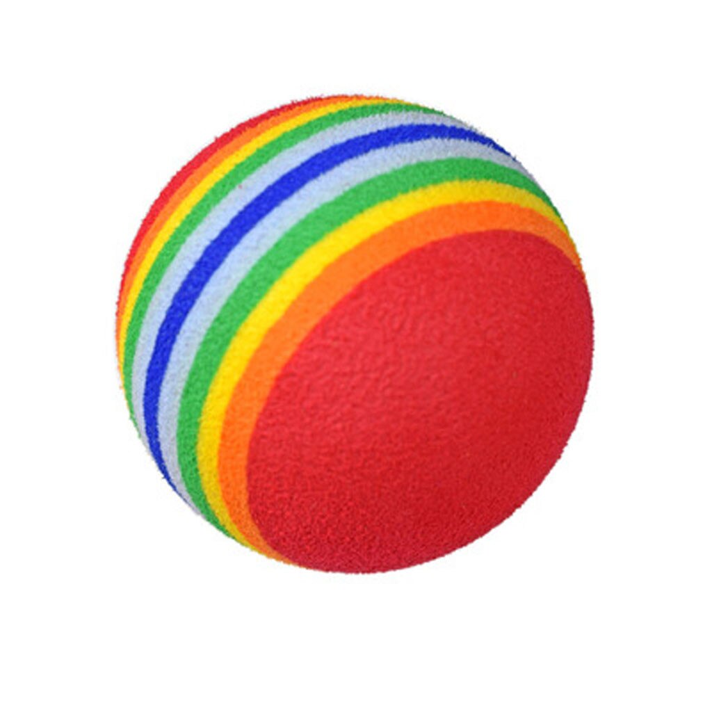 5Pcs/Pack Golf Balls Outdoor Sports Rainbow Striped Sponge Foam Golf Ball Indoor Outdoor Practice Training Aids Equipments L722: Red