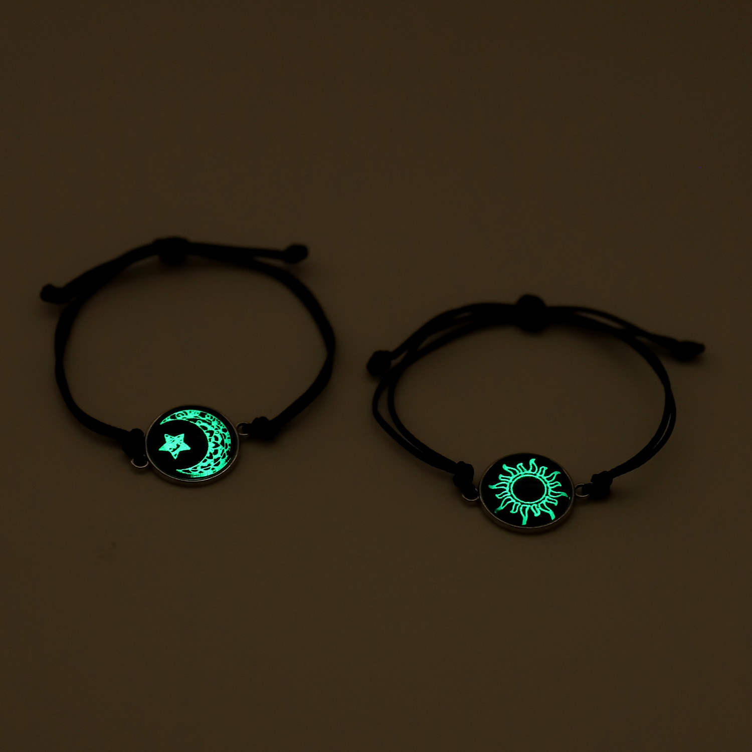 Bracelets de Couple lumineux romantique soleil lune pour femmes et hommes, corde tressée à la main, Bracelet assorti, bijoux de saint valentin
