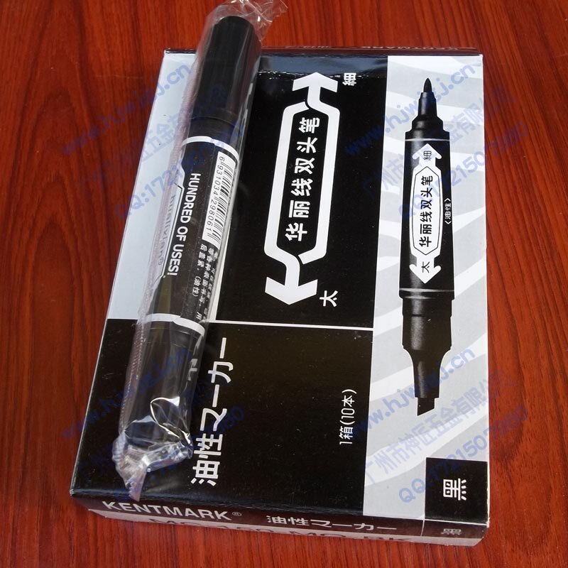 Bulk logistik kurer sort/blå/rød farve dobbelt hoved rund tå olie permanent tusch