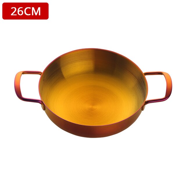 KONCO-Olla de fideos instantáneos de estilo coreano, olla de inducción de Gas de 21/26cm, utensilios de cocina, sartén, olla para Fideos: 26cm4