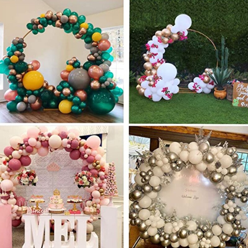 DD Metal Circle Backdrop Stands Wedding Birthday Party Decoration Props Outdoor Balloon Arch Flower Decor Shelf Photo Background