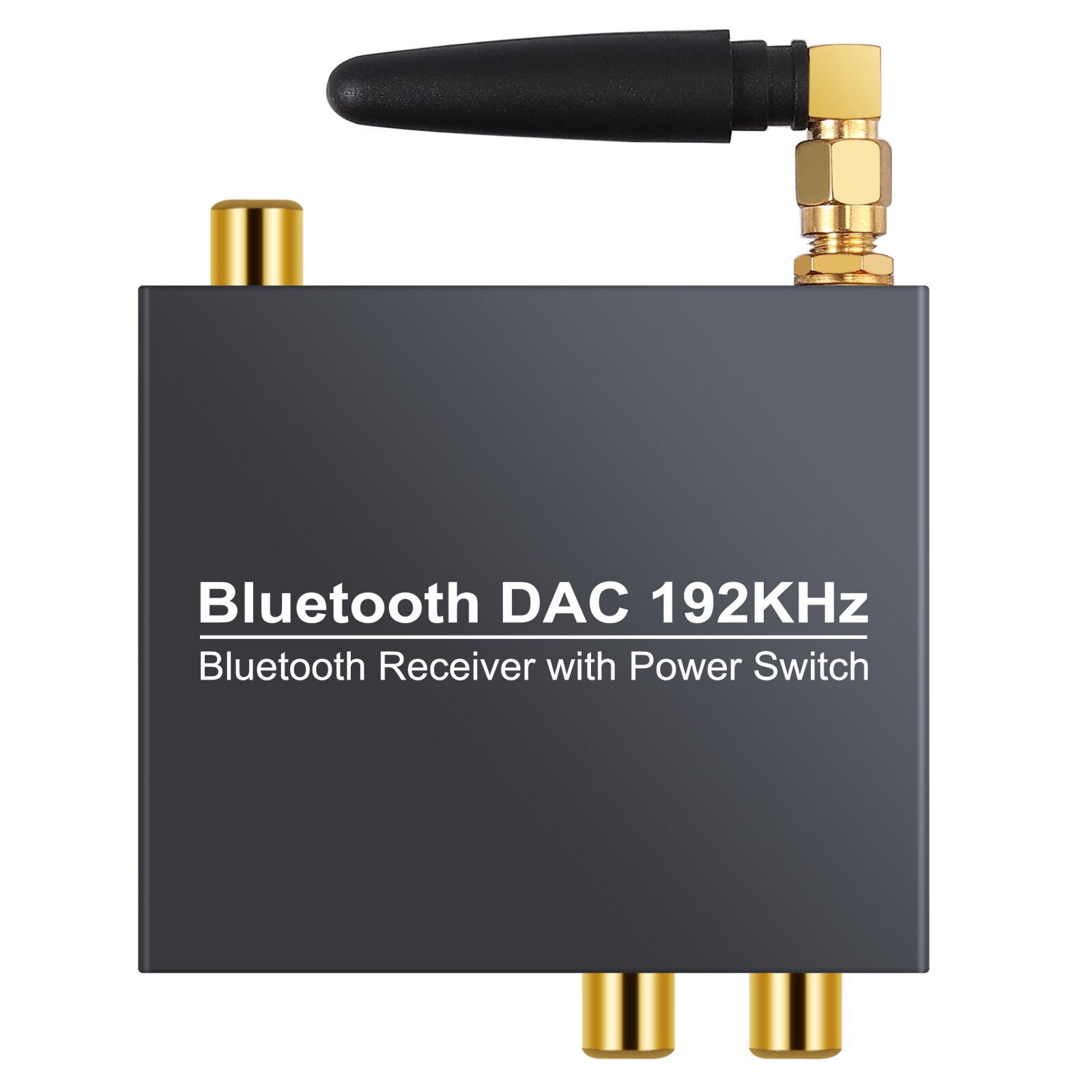 LiNKFOR 192kHz Bluetooth DAC Digitaal naar Analoog Audio Converter Bluetooth naar L/R RCA 3.5mm Power AAN/UIT Knop DAC