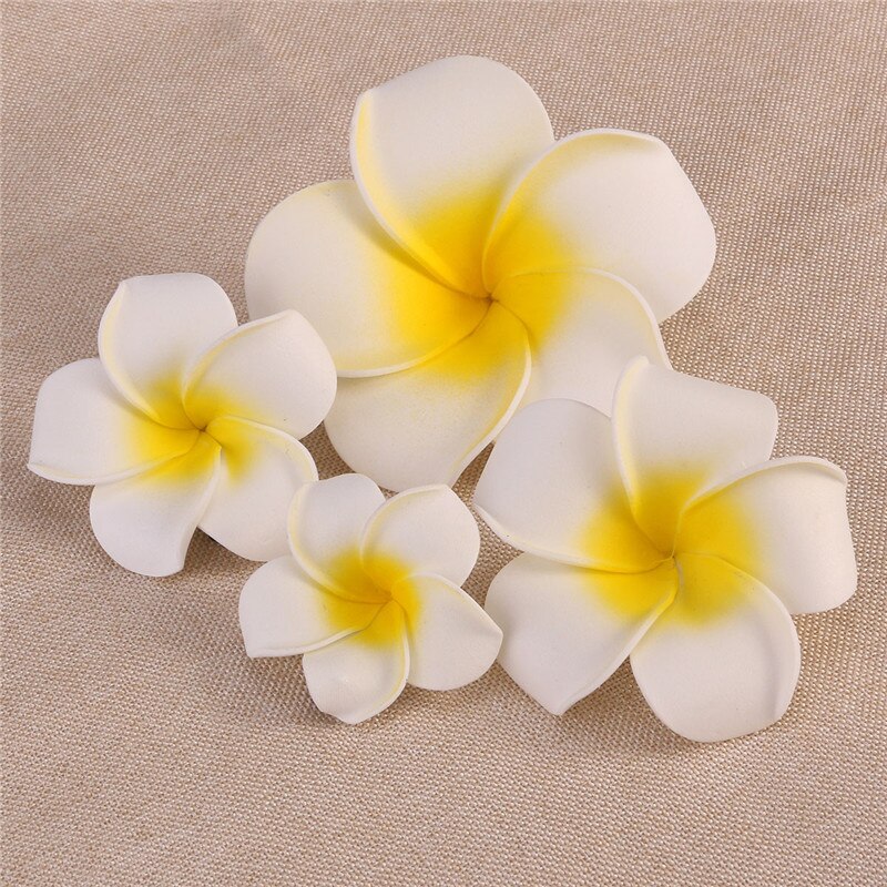 Pinzas de pelo de flores hawaianas, broche para novia, Tropical, playa, boda, Plumeria, accesorios para horquilla de , 4 Uds.