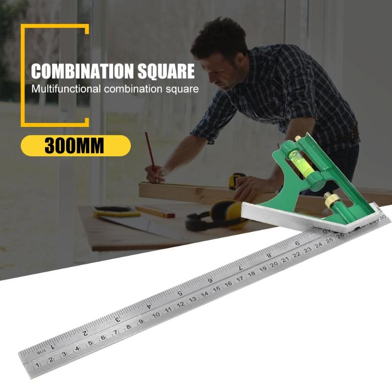 45 / 90 Degree Combination Square Angle Ruler Protractor Gauge Marking Measuring Tools Woodworking Carpenter Tools