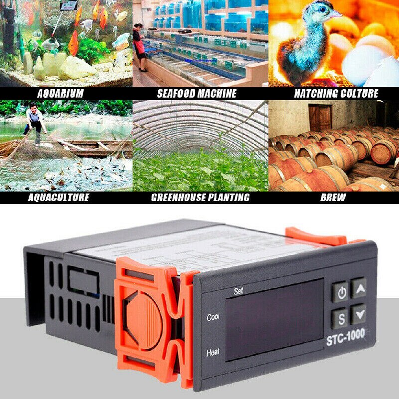 12V STC-1000 Digitale Temperatuurregelaar Thermostaat W/Ntc Sensor Temperatuur Controller 12V