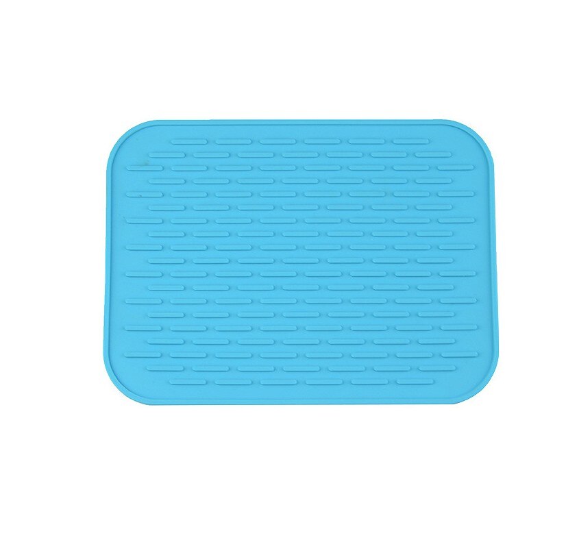 Tapis de cuisine, antidérapant, résistant à la chaleur, sous-plat, Pot, plateau redresseur, tapis isolants aux couleurs riches: Bleu