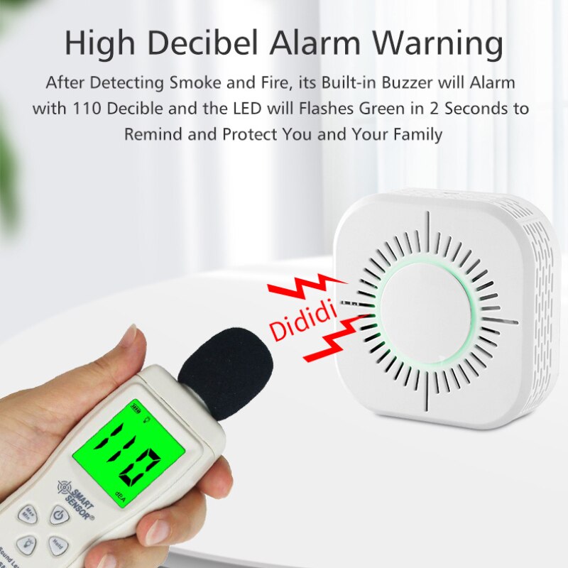 1/2/3/4/5PCS Tuya Smart Home Portable Smoke Detector Home Safe Security Wifi Smoke Detectors Fire Protection Smoke Alarm Sensor