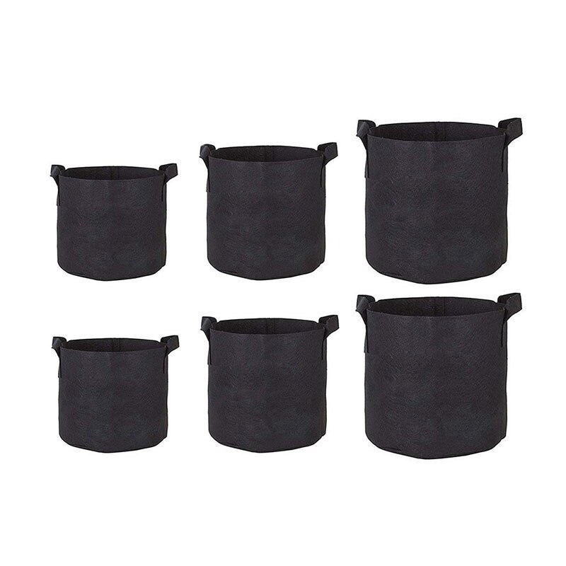 Sacs de culture 5 gallons/7 gallons/10 gallons, paquet de 6 Pots de plantation en tissu durables avec poignées de sangle, parfaits pour les légumes et les Fruits