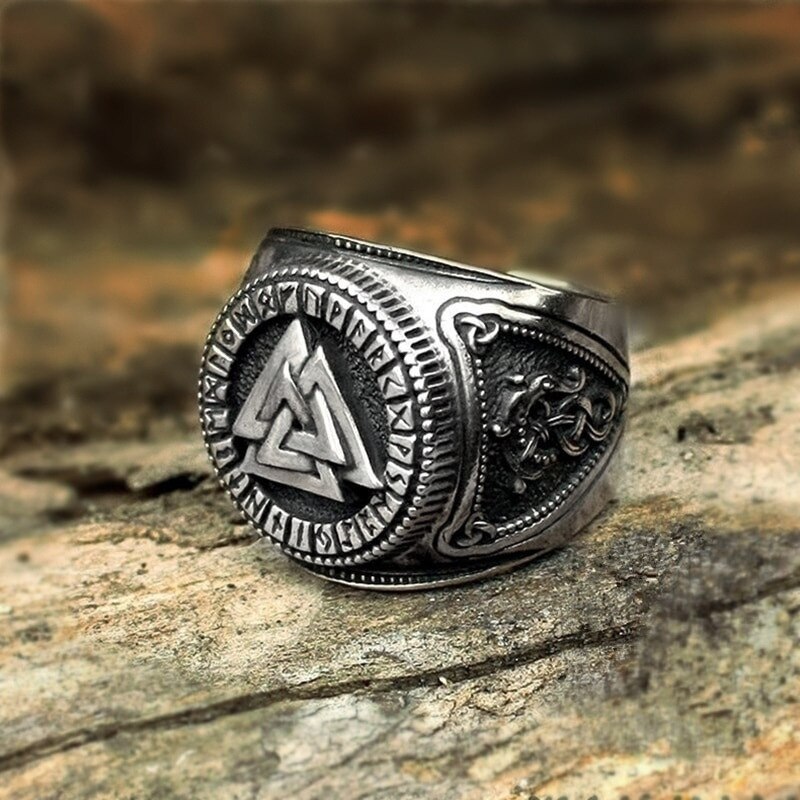 Men's Viking Odin Alloy Ring Magic Ladder Ring Nor... – Grandado