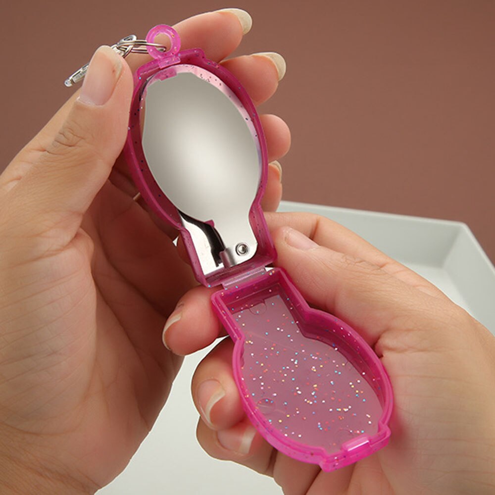 Camping Utensil Compact Stainless Pocket Spoon Fork Spork Foldable Camp Travel Party Picnic Cooking Folding Outdoor Tableware