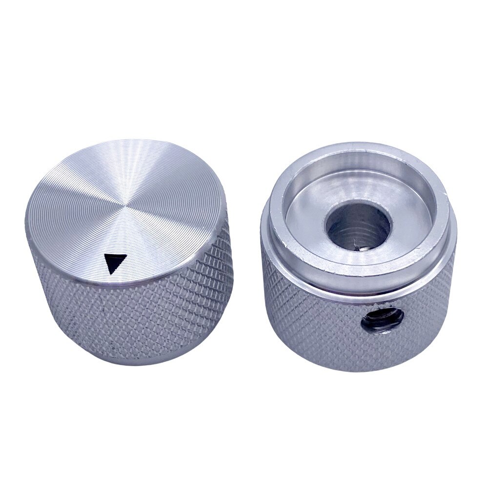 Aluminiumknopf, 20 x 15,5 mm, Potentiometer, Lautstärkeregler, Drehknopf, passend für Wellendurchmesser 4 mm, 6 mm, 6,4 mm, 8 mm, 8,2 mm